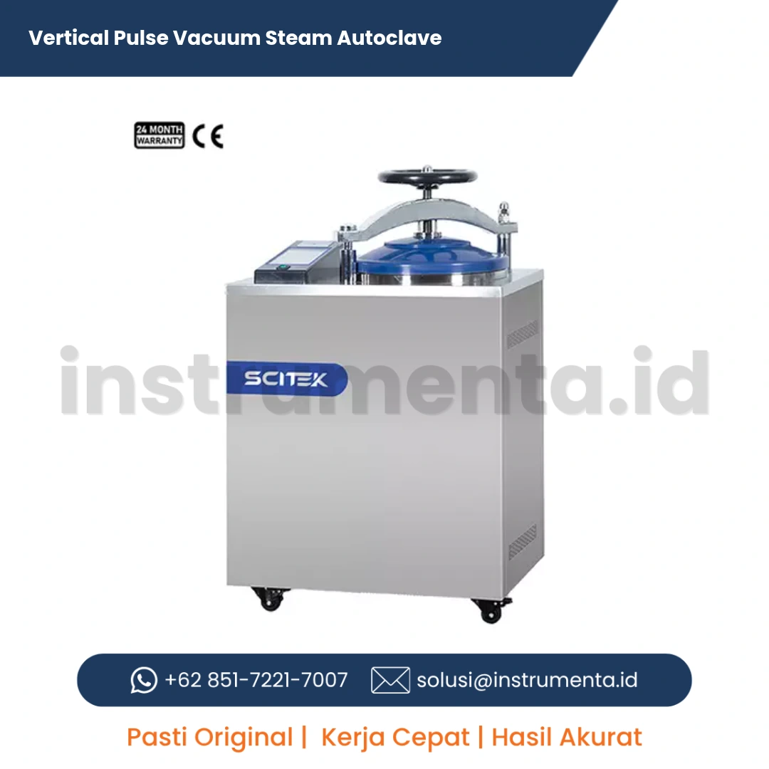 Official Supplier Vertical Pulse Vacuum Steam Autoclave Scitek ST-VPVM Series Autoclave Vertikal Vakum Pulsasi Layar Sentuh LED